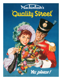 Vintage Blechdose von Mackintosh's Quality Street sortierte Milch und einfache Pralinen & Fudge