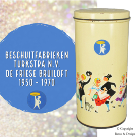Discover the enchantment of the past with this Turkstra Rusk Tin, "The Frisian Wedding"!