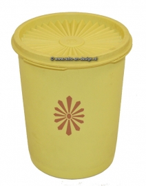 Tupperware bote con tapa Servalier, de color amarillo claro