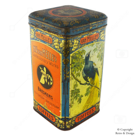 Boîte à Toffees Van Melle (1925-1928) – Boîte Publicitaire Historique avec Motif d’Oiseau
