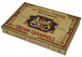 uralte Vintage Blechdose S. Maas & Zonen Rotterdam Cream Caramels