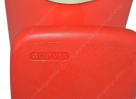 Hoog vierkant model koelbox van Curver in rood, wit, zwart. Vintage staat, jaren 70