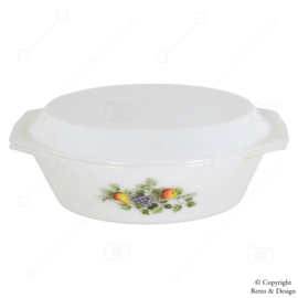 Plat à Four Vintage Arcopal France – Décor Fruits / Verger