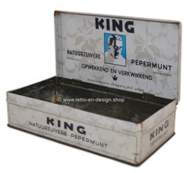 Caja rectangular de estaño para menta de King