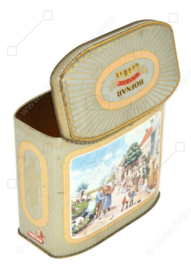Vintage Hofnar Cigars tin with illustration of the storytelling picture "Aap-Noot-Mies" by Cornelis Jetses