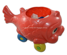 Vintage 60s plastic fish with building blocks