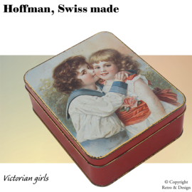 Lata Vintage "Hoffman" Fabricada en Suiza con Niñas Victorianas