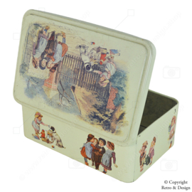 Timeless Charm! Vintage Rectangular Biscuit Tin from Massilly