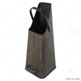 French Coal Scuttle with Square Shape and Hammered Pattern