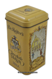 Vintage blikje 125 jaar "De Ruijter" chocoladevlokken melk