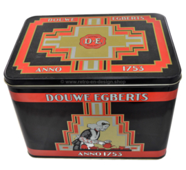 Large vintage rectangular tin by Douwe Egberts, anno 1753