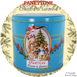 Comme neuf : Boîte de Noël italienne avec Père Noël et scène d'hiver