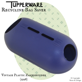 Tupperware Recycline Bag Saver (1998) – Support à sacs vintage (Bleu foncé)