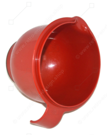 Vintage rode plastic meng- of beslagkom van Guzinni Italy