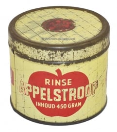 Vintage blikje Végé Rinse Appelstroop inhoud 450 gram