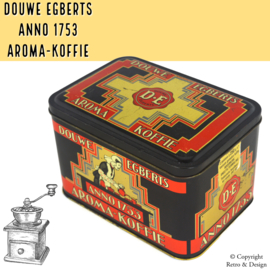"Douwe Egberts Aroma Coffee Tin: A Timeless Masterpiece from 1989"