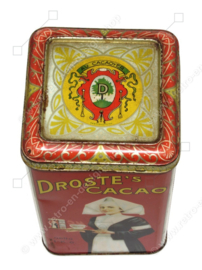 High vintage 1 K.G. net cocoa tin for Droste's cacao & chocolate factories N.V. with nurse