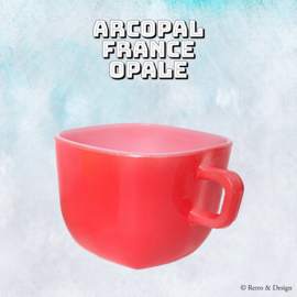 Rode vintage Arcopal France Opale soepkop