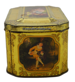 Vintage tea tin by De Gruyter "goudmerk thee"