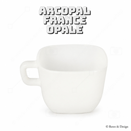 Vintage Arcopal France Opale blanco brillante taza de sopa