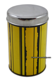 Amarillo / negro lata vintage rayada de TOMADO