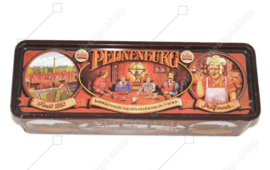 Rectangular vintage tin for gingerbread van Peijnenburg, anniversary edition.