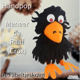 Marionnette à main Fabeltjeskrant – Monsieur Corbeau | Objet de collection TV vintage (2009–2010)