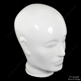 Vintage White Ceramic Display Head – Retro Shop Display