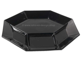 Grill plate or Fondue plate, Hors d'oeuvre by Arcoroc France, Octime black Ø 25 cm