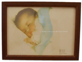 Vintage picture in frame - A little bit of heaven, Bessie Pease Gutmann