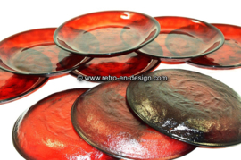 Arcoroc Sierra robijnrood. Ontbijtbord / boterhambord Ø 19 cm