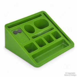 Vintage groene bureau-organizer – Space Age, jaren 70