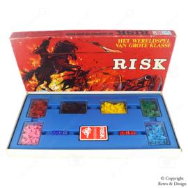 Ontdek het vintage spel RISK in de rode doos van Clipper - het wereldspel van grote klasse!