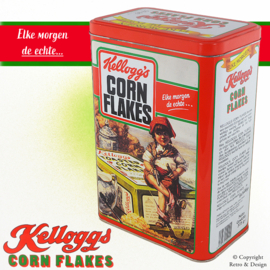 Boîte Vintage de Kellogg’s Cornflakes – Boîte de Rangement Rouge de 1989