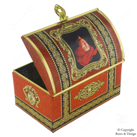 Boîte vintage avec portrait d'un homme au turban rouge