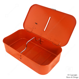 Vintage Orange Polish Box by Brabantia Designed by Patrice van Uden from the 1970s