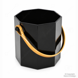 Cubitera vintage negra para cubitos de hielo de Arcoroc France, Octime-negro