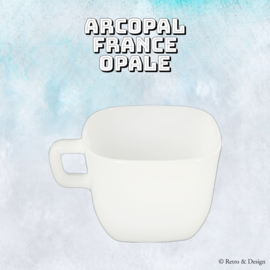 Vintage Arcopal France Opale wit glanzende soepkop