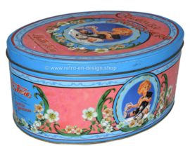 Oval vintage tin Colomba Battistero, Italië 1990