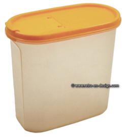 Vintage Tupperware stock container with yellow lid