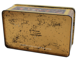 Boîte étain vintage de DE GRUYTER avec des images de peintures