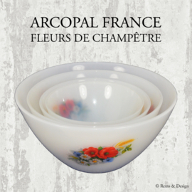 Set von vier Acopal-Nestschalen, verziert mit Fleurs de Champêtre