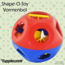 Juguete educativo vintage Tupperware Shape-O-Toy (Hollebol / Bola de Formas / Bola Puzzle)