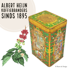 🌟 Unieke Vintage Blikken Koffiebus van Albert Heijn - Authentiek Erfgoed van Koffiebranders Sinds 1895! 🌟