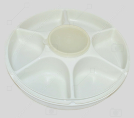 Vintage Tupperware divided serving centre - Large snack bowl, serving bowl or appetizer bowl