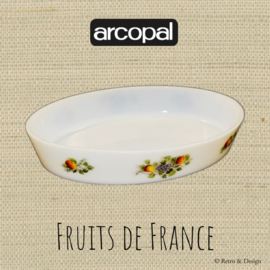 Large oval baking dish, Arcopal Fruits de France 33.5 cm