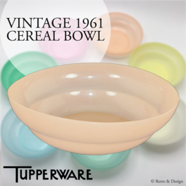 Plato o tazón Tupperware vintage para cereal o budín, naranja