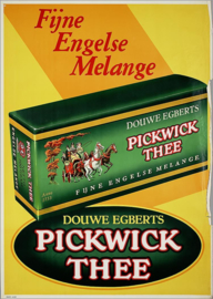 Set van twee vintage blikken Douwe Egberts trommels voor Pickwick thee