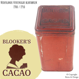 Lata Vintage de Cacao Blooker de 1940 – Un Coleccionable Atemporal