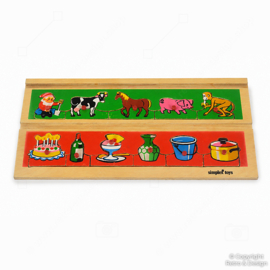 Puzzle Encastrable Vintage en Bois Simplex Toys – Années 1950